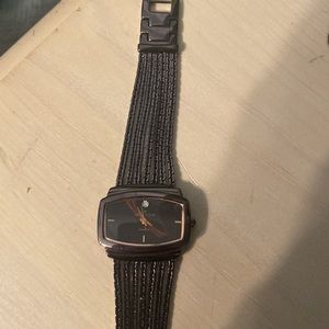 Anne Klein unusual brown metal watch- needs battery